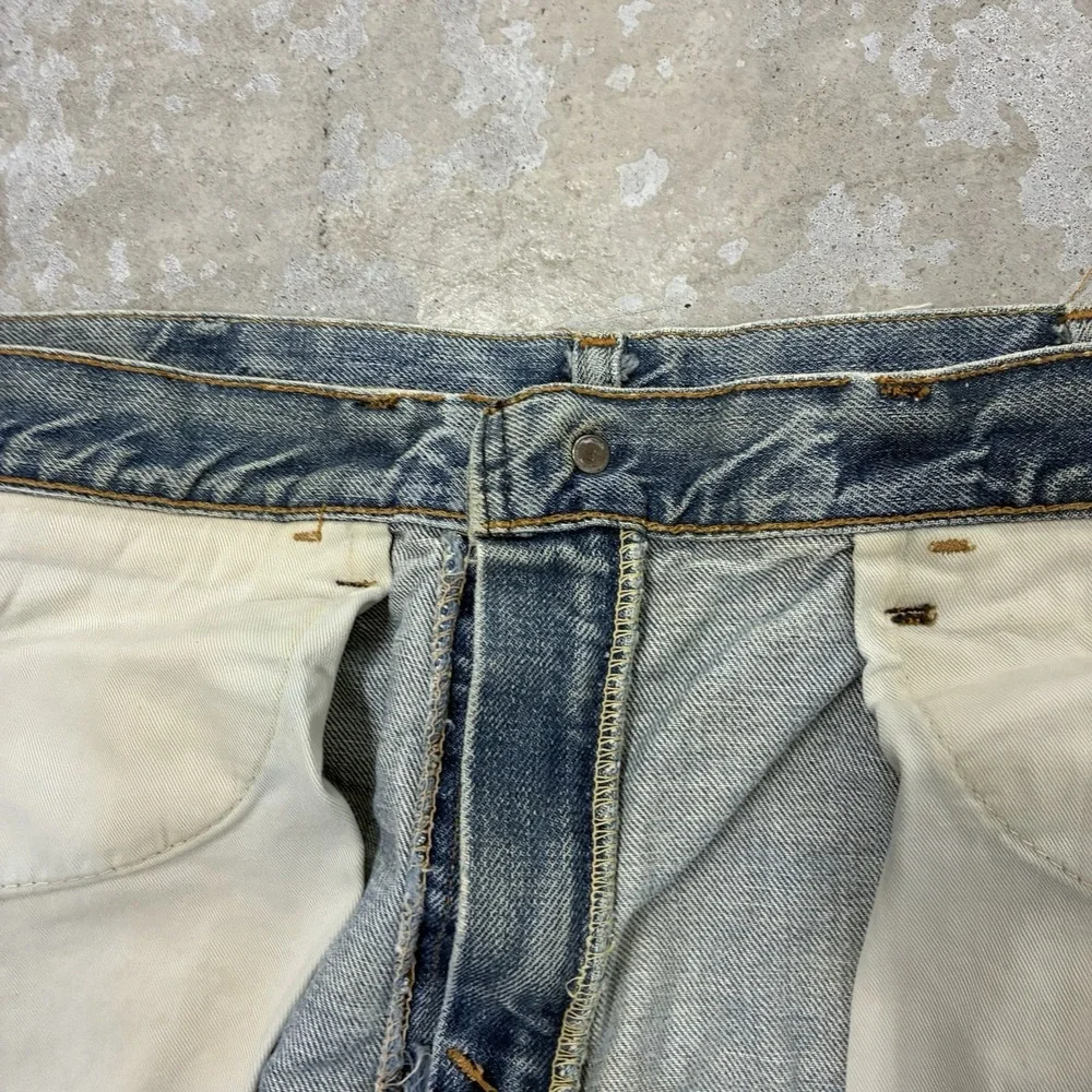 Vintage Levis Cutoff Shorts Men 33 Blue USA Orange Tab Big E Denim 3